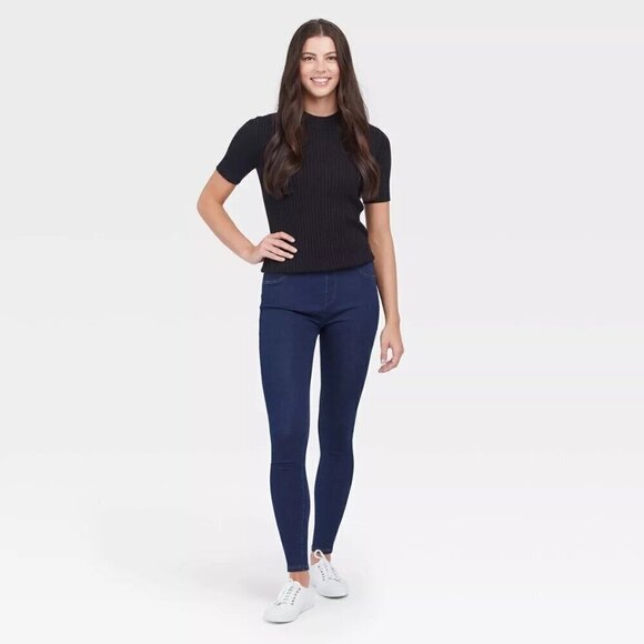 Assets by Spanx Women's Denim Skinny Leggings in Indigo 1X - Picture 1 of 7